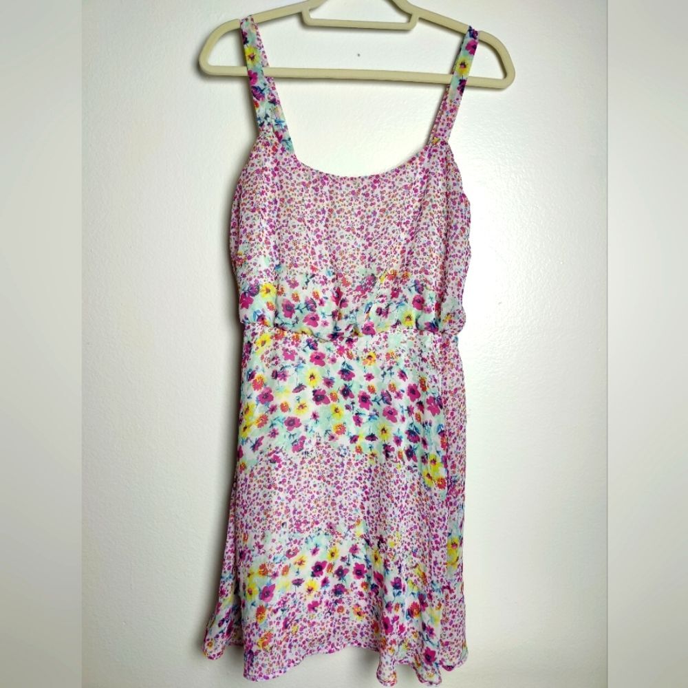 BeBop Floral Summer Skater Dress, Size Large